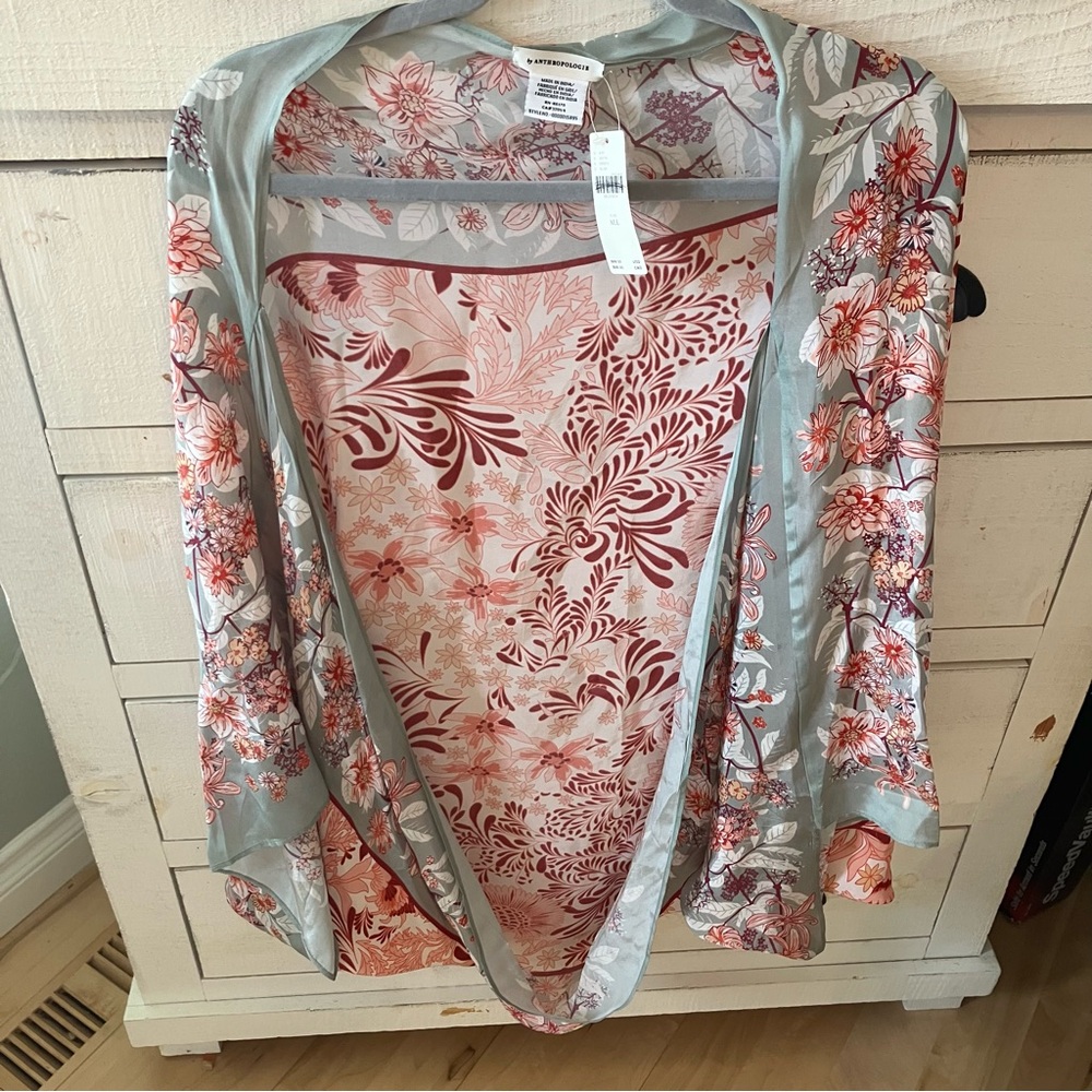 NWT Anthropologie floral kimono